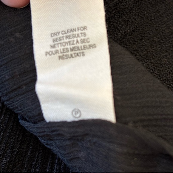 Free People Women's Black Lace Mini Dress SZ M Leather Tie 3/4 Sleeve - Picture 12 of 12